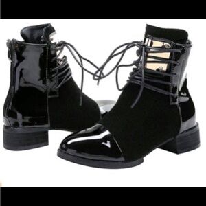 OCHENTA Women's Low Heel Zipper Ankle Boot (UK 6/US 8)